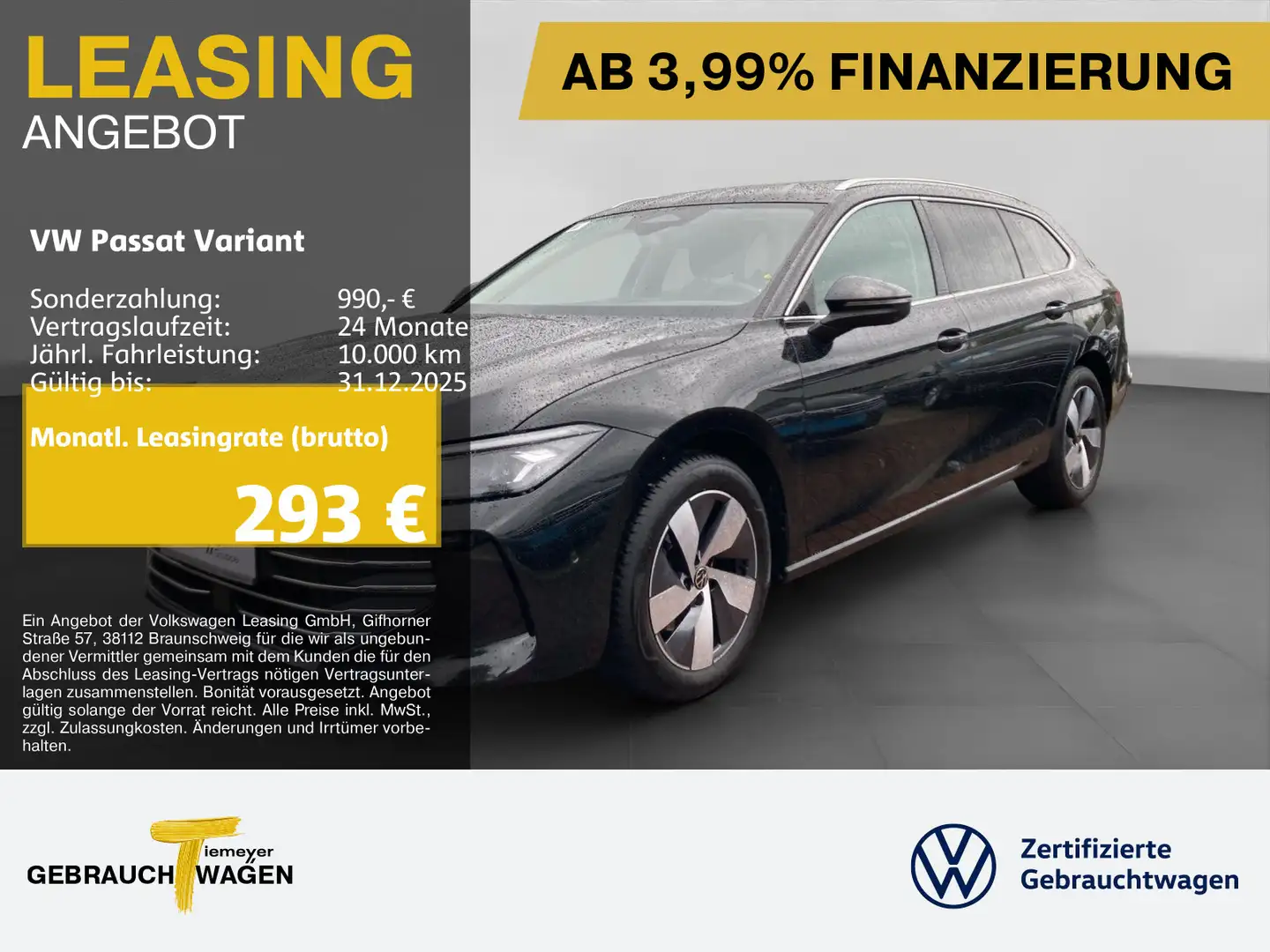 Volkswagen Passat Variant 2.0 TDI DSG BUSINESS LED NAVI AHK Schwarz - 1