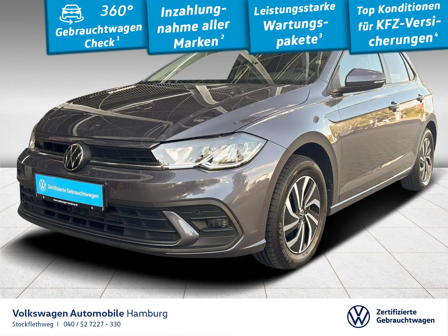 Volkswagen Polo 1.0 TSI LED Sitzhzg AppConnect Einparkhilfe Grau - 1