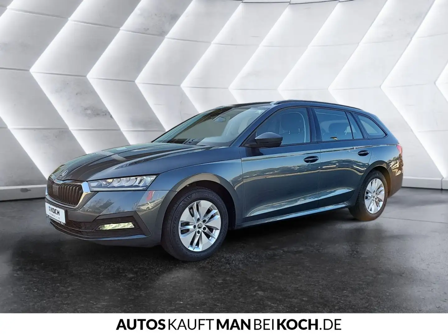 Skoda Octavia Combi  2.0 TDI DSG PDC NAVI COLUMBUS LED K Grijs - 2