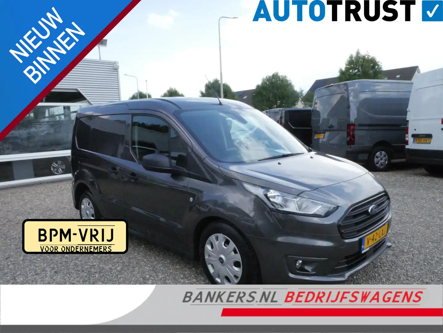 Ford Transit Connect 1.5 EcoBlue 100PK, L1, Automaat, Airco Grijs - 1