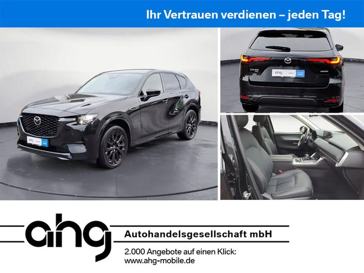 Mazda CX-60 3.3 e-SKYACTIV D254 Homura Plus AHK 20' Zwart - 1