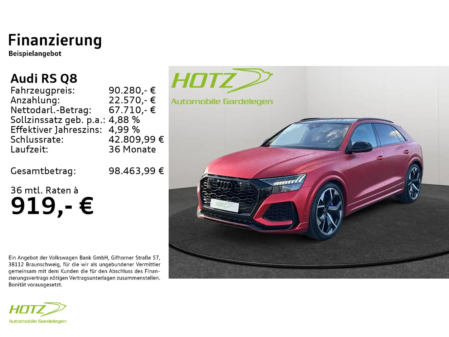 Audi RS Q8 4.0 TFSI quattro MATRIX/HUD/AHK Noir - 2