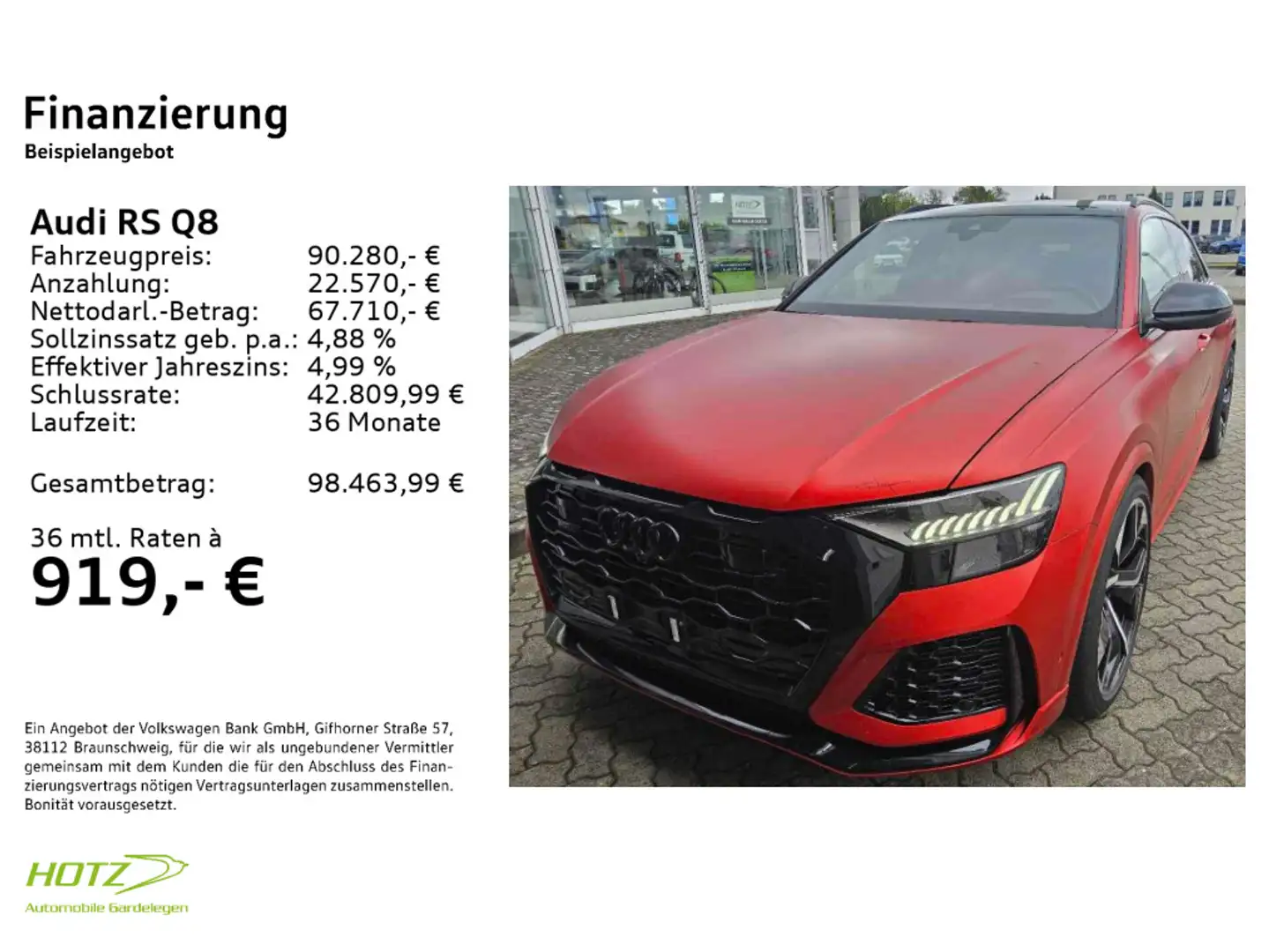 Audi RS Q8 4.0 TFSI quattro MATRIX/HUD/AHK Schwarz - 2