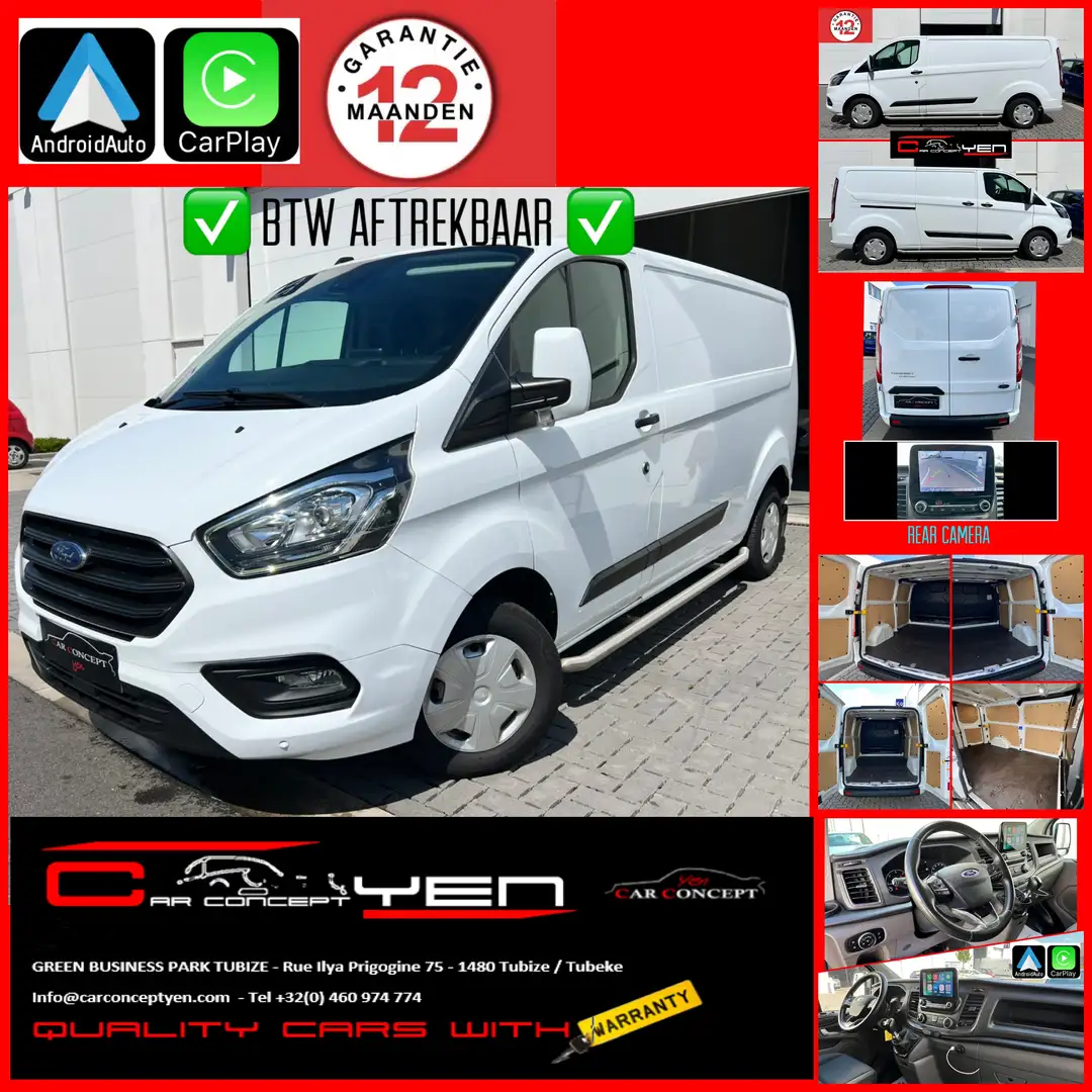 Ford Transit Custom 2.0 TDCi L2H1 Trend*16.934€ ex.Btw*Carplay*FULL Wit - 1