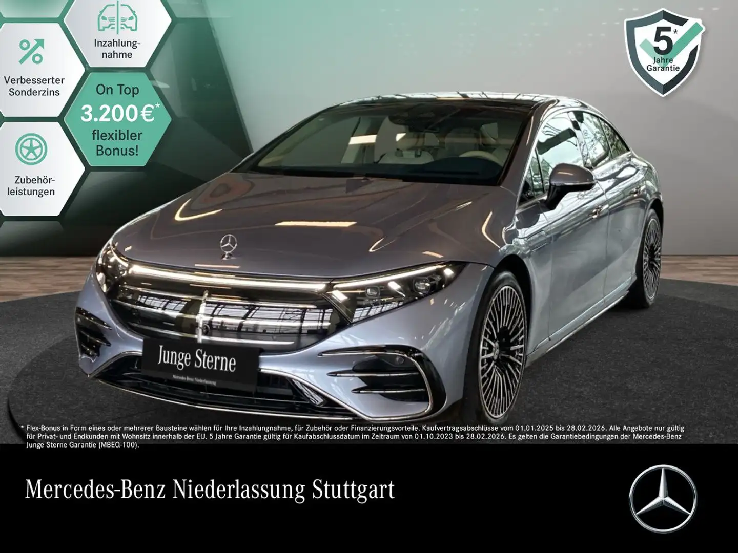 Mercedes-Benz EQS 580 4Matic AMG Fahrass Pano Burmester Distr. Blau - 1