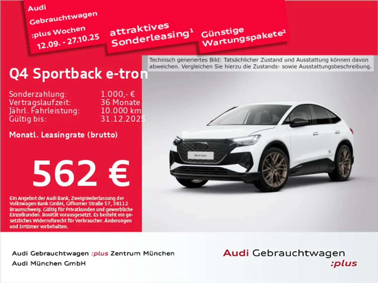 Audi Q4 e-tron 55 qu. S line Edition AHK/21 Weiß - 1