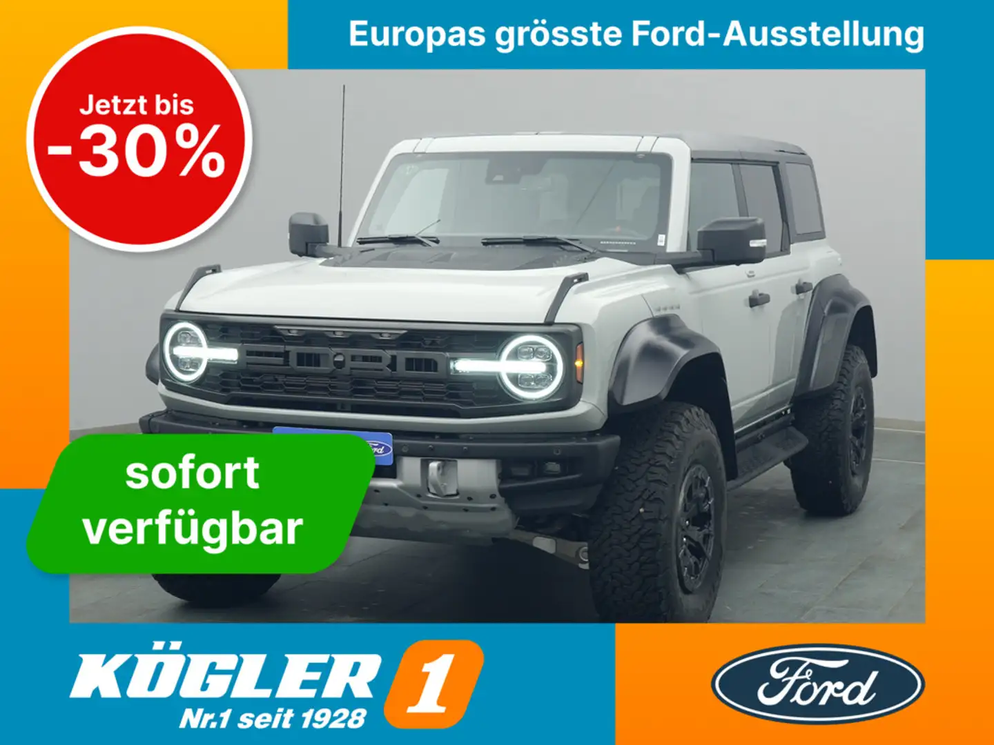 Ford Bronco Raptor 3.0 V6 High-Lux Pack/AHK Grijs - 1