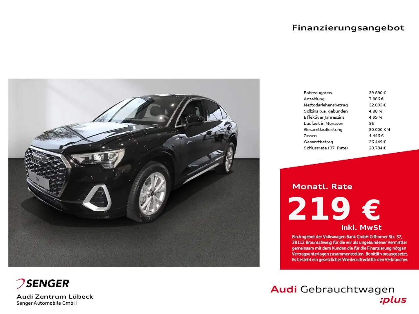 Audi Q3 Sportback S line 35 TDI Kindersicherheits-P. Schwarz - 1