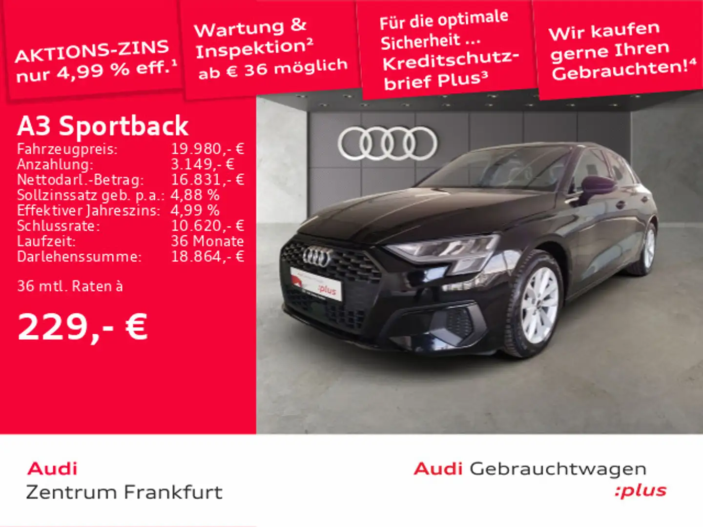 Audi A3 30 S tronic LED VC DAB Noir - 1