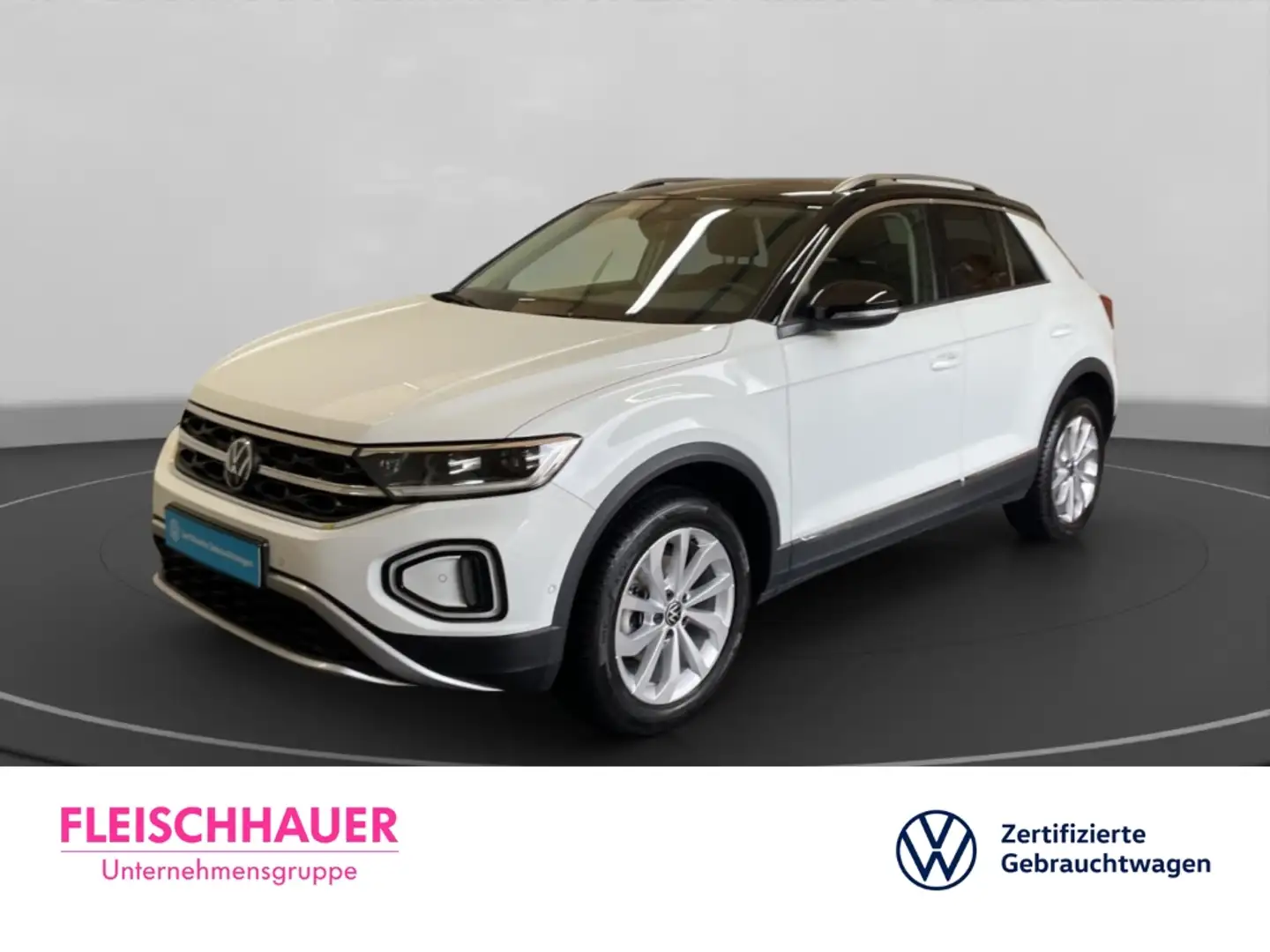 Volkswagen T-Roc Style 1.5 TSI LED AHK SHZ PDC Navi App-Connect Blanc - 1