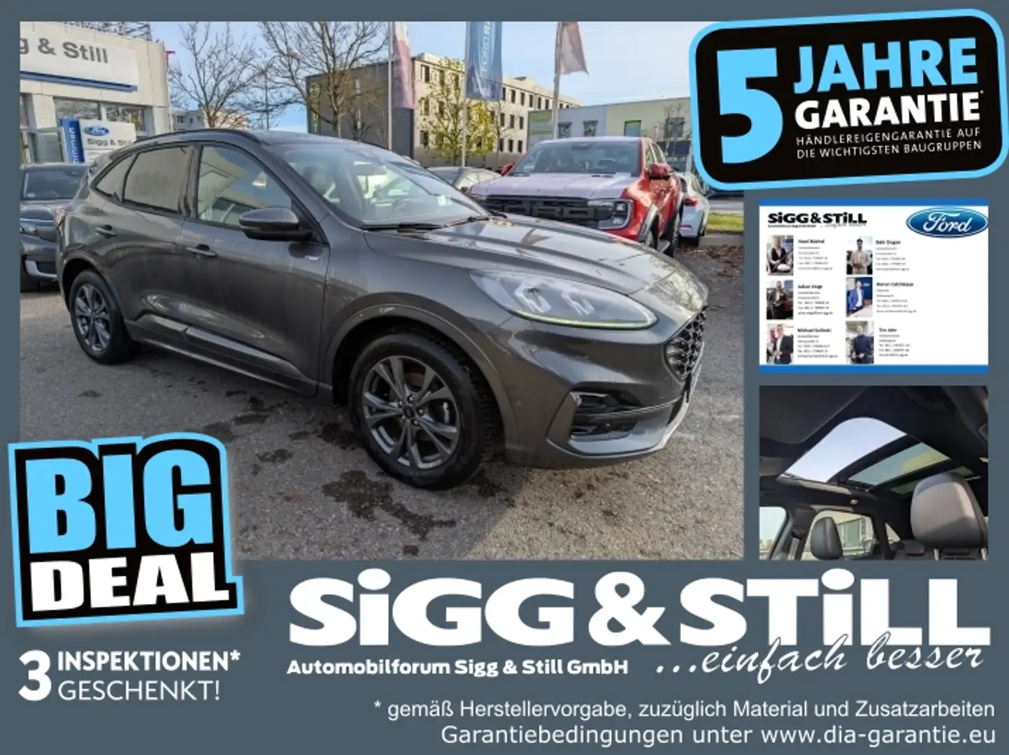 Ford Kuga 1.5 ST-Line X AHK*PANO*B&O*LED*HUD*NAV*CAM*SHZ Grau - 1