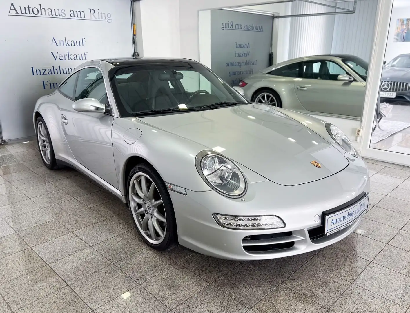 Porsche 911 Targa 4 Leder Navi Xenon Scheckheftgepflegt Argent - 1