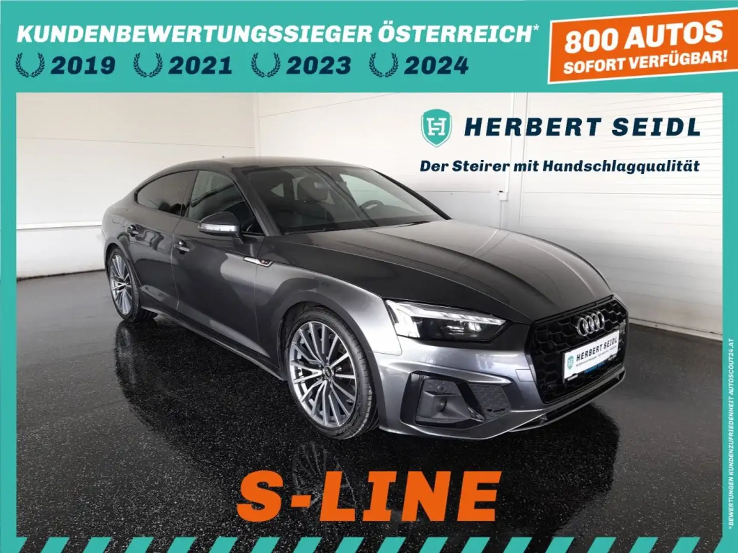 Audi A5 SB S-LINE 40 TDI S-tr *19 ZOLL / MATRIX LED / STANDHZG / VIRTUELL / KAMERA / OPTIKPAKET SCHWARZ* Grau - 1
