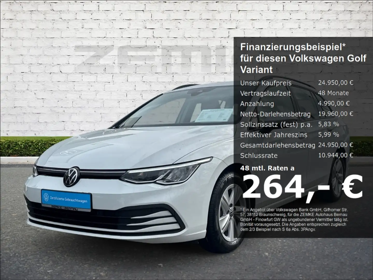 Volkswagen Golf Variant VIII 2.0 TDI Navi digitales Cockpit LED Sperrdiff. Blanc - 1