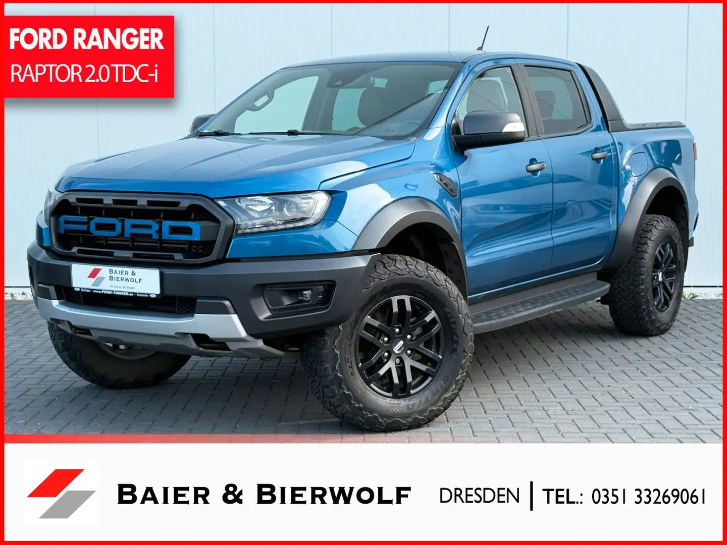 Ford Ranger Raptor 2.0TDCI DoKa 4x4 KEYL. XENON AHK Blau - 1