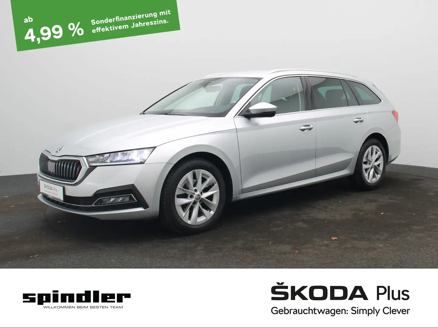 Skoda Octavia Combi Style 2.0 TDI DSG / Navi, AHK, LED Silber - 1