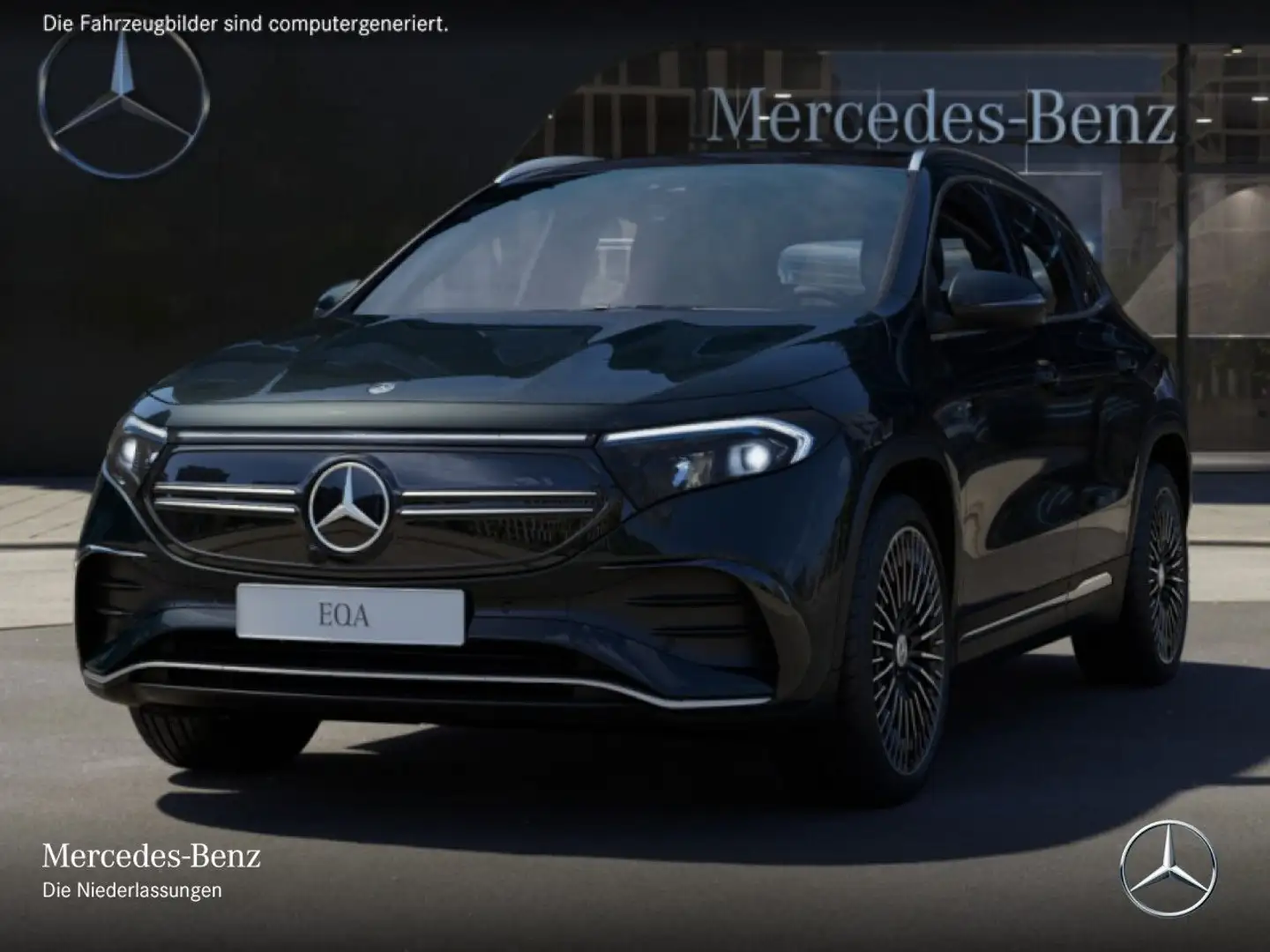 Mercedes-Benz EQA 250 AMG+20"+ADVANCED+AHK+PANO+KAMERA+SPUR Schwarz - 2