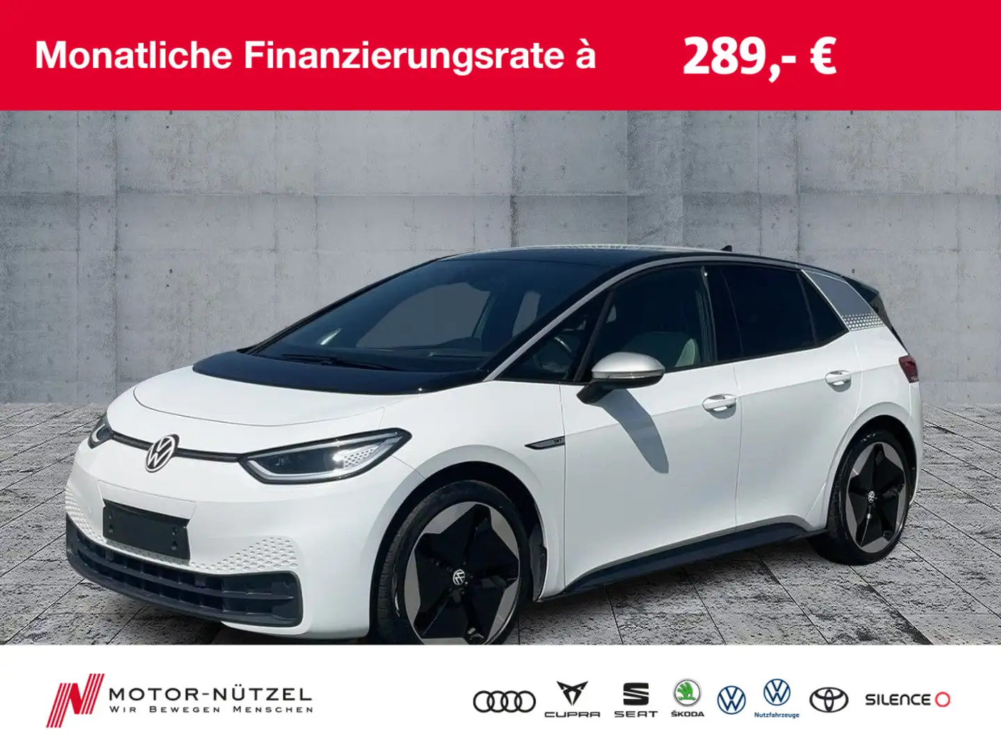 Volkswagen ID.3 150kW PRO PERFOMANCE MATRIX+STDHZG+PANO+ACC Weiß - 1
