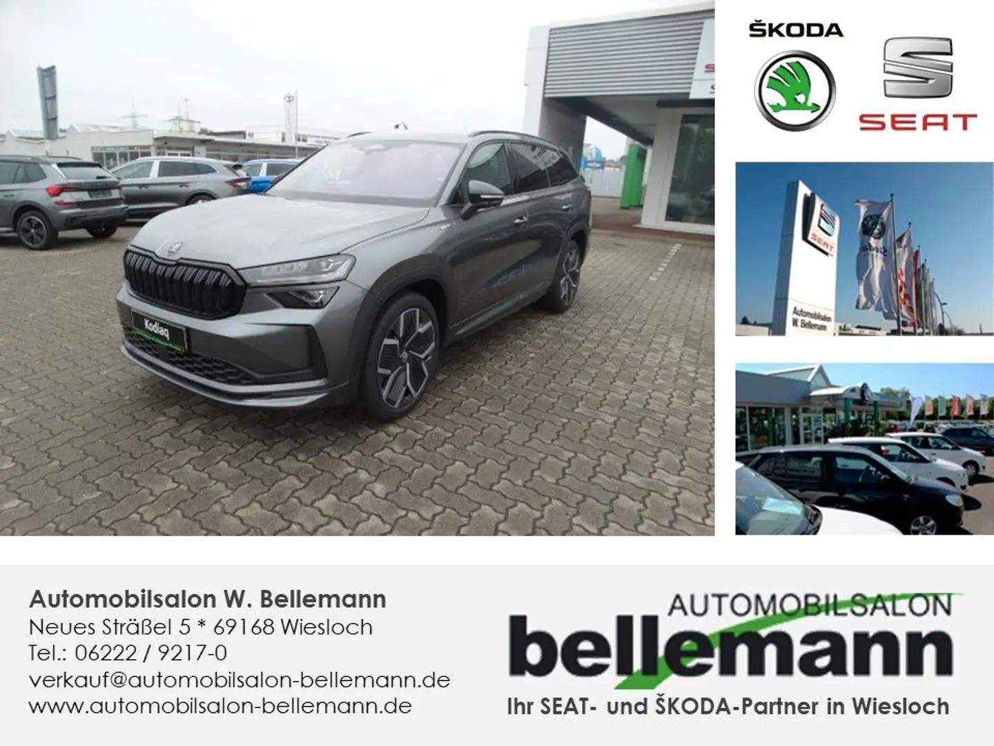 Skoda Kodiaq 2.0 TDI 110kW Sportline DSG *Tageszul. Grau - 1