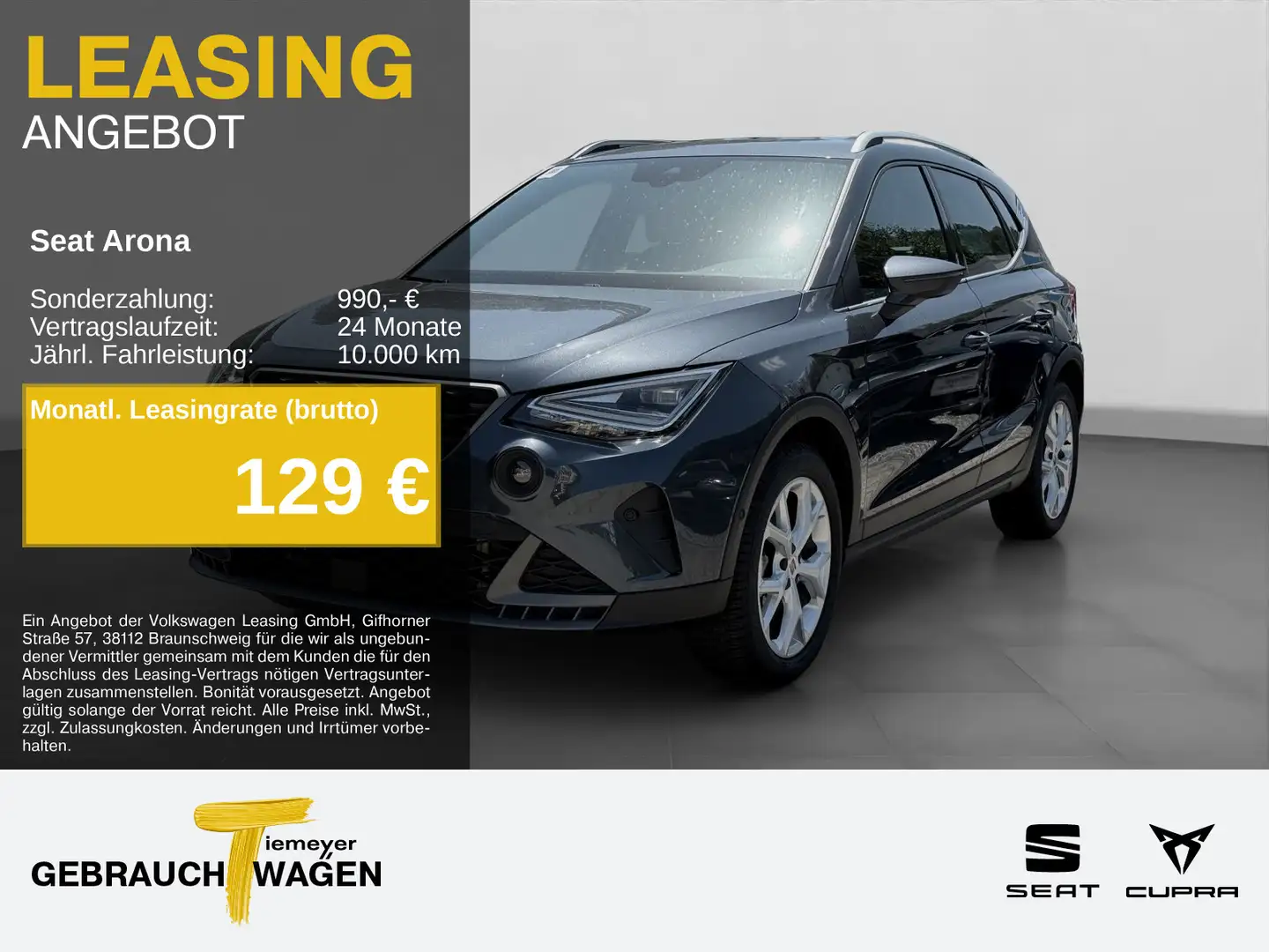 SEAT Arona 1.0 TSI DSG FR SIDE-ASSIST LED NAVI VIRTUA Gris - 1
