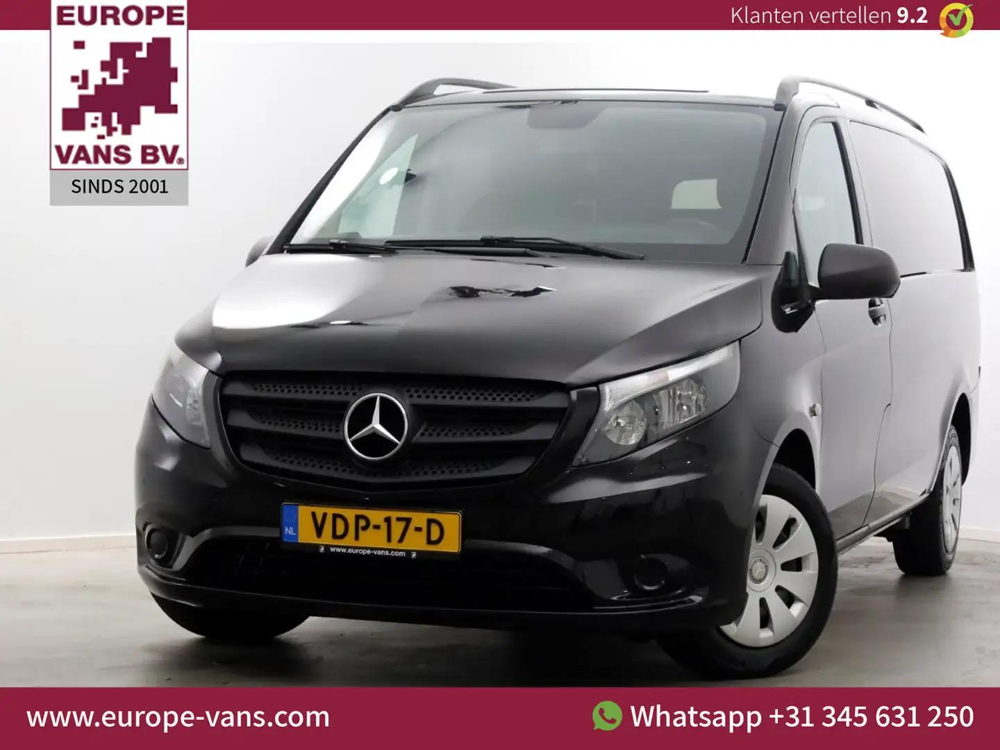 Mercedes-Benz Vito 114 CDI 136pk Lang 7G Automaat D.C. Airco/Navi/Cam Zwart - 1