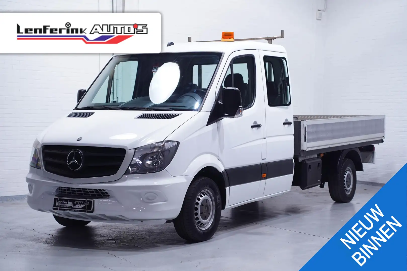 Mercedes-Benz Sprinter 313 CDI 432 DC pick up automaat airco cruise Wit - 1