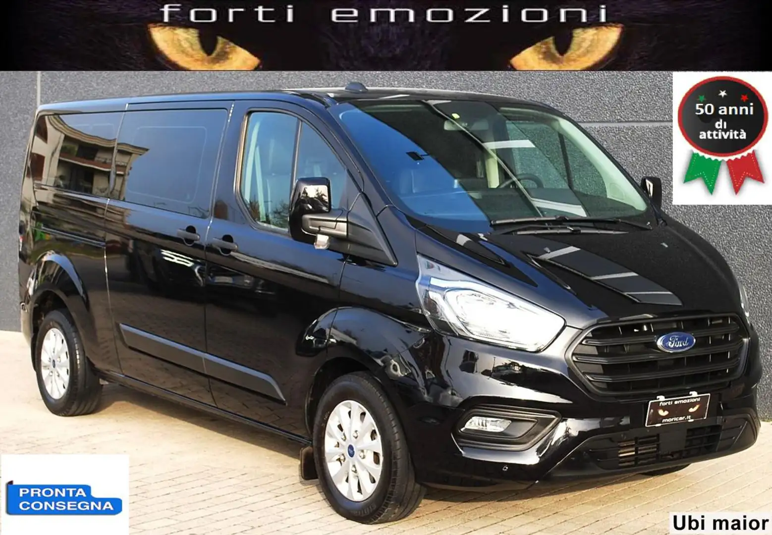 Ford Transit Custom 320 2.0 130cv HYBRID SUPERLIGHT passo lungo 9 post Nero - 2