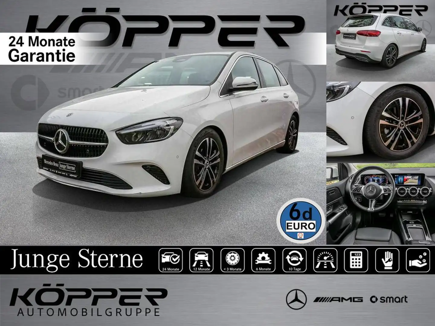 Mercedes-Benz B 180 Progressive Advanced Sitz-+Lenkradhzg. Weiß - 1