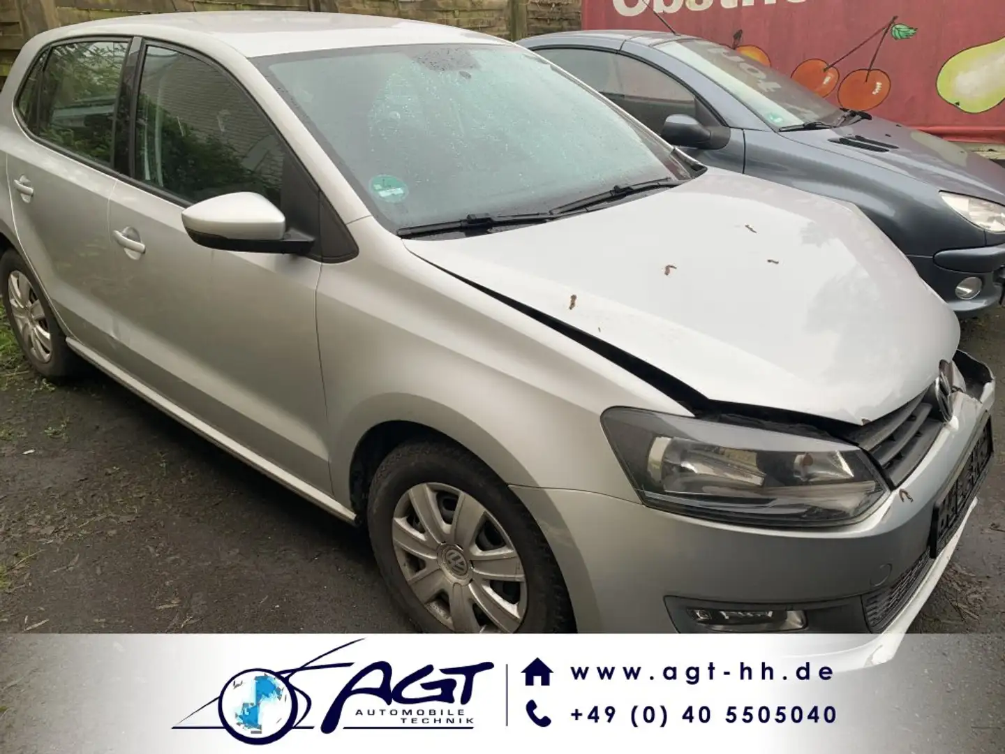 Volkswagen Polo Trendline Unfallfahrzeug mit Blechschaden Silber - 1