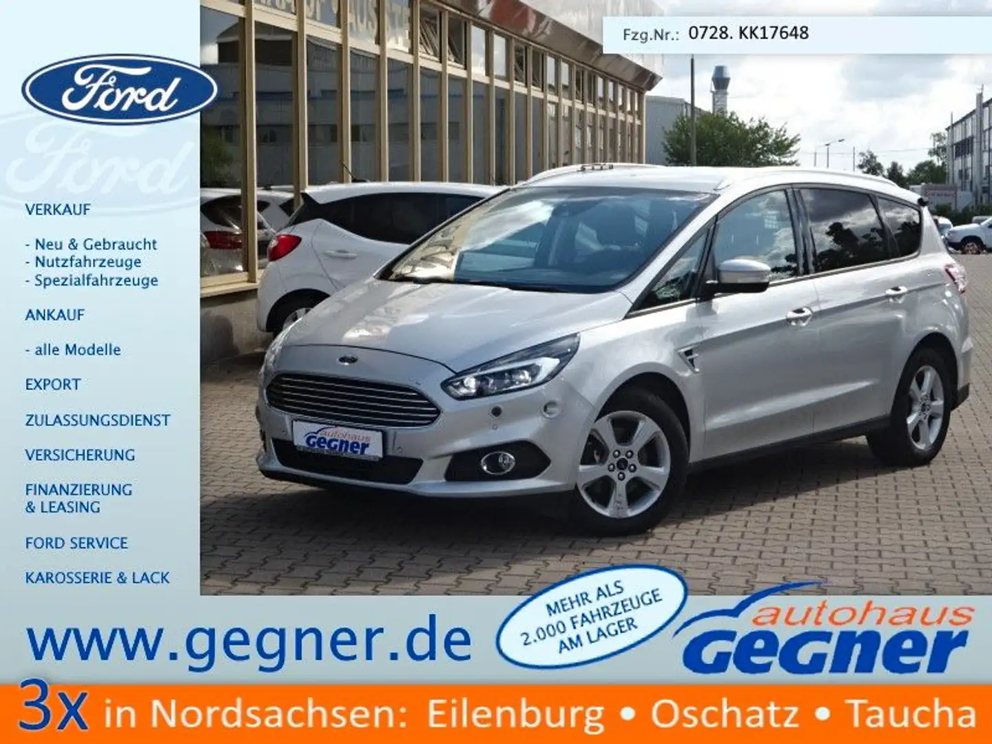 Ford S-Max 190PS Autm. Business Navi LED SHZ Gümüş rengi - 1