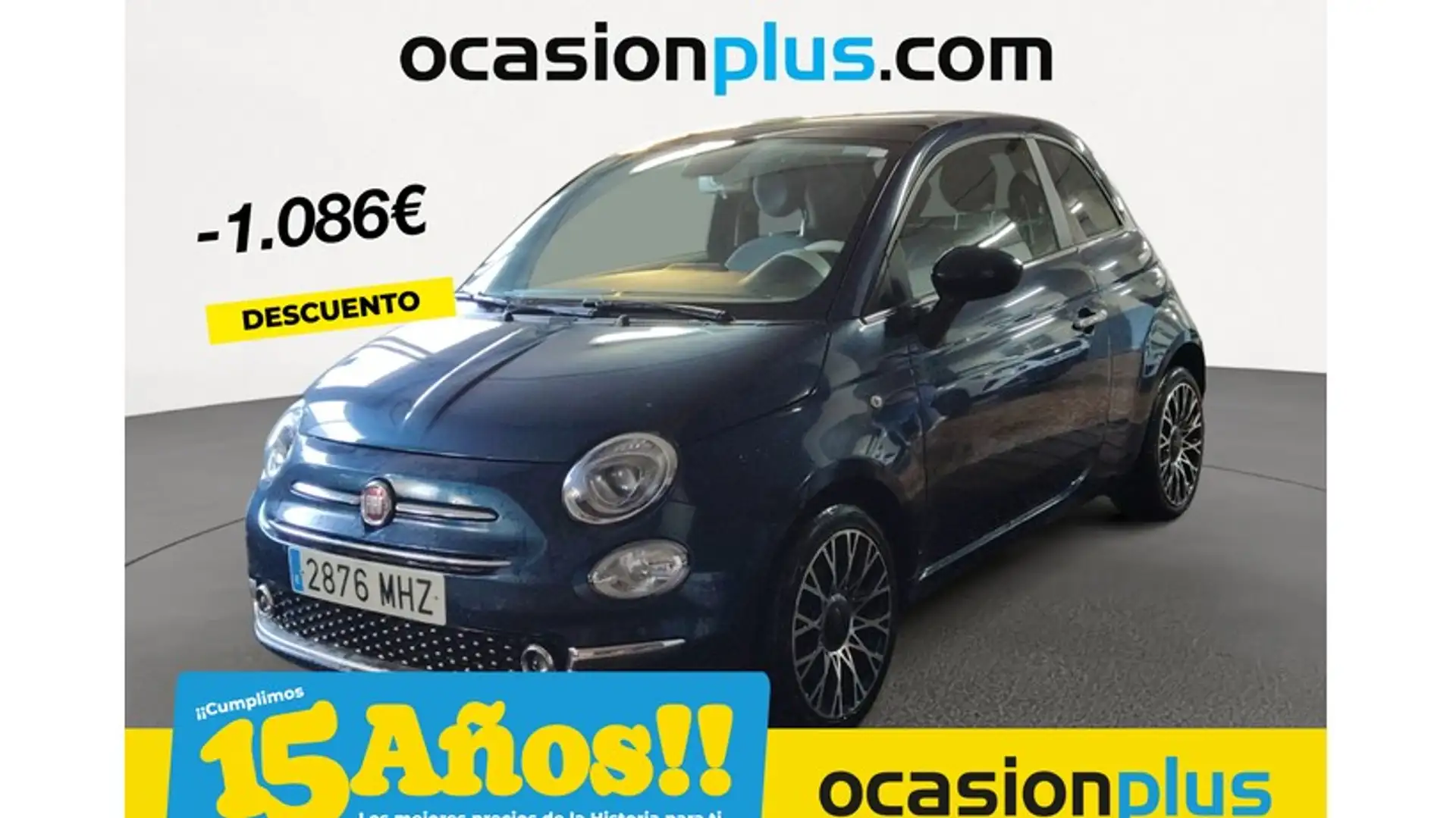 Fiat 500 1.0 Hybrid Dolcevita 52kW Bleu - 1