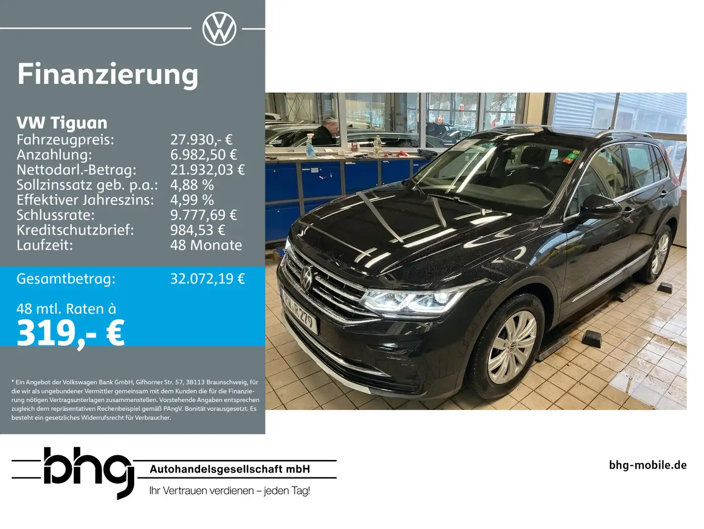 Volkswagen Tiguan Elegance 1,5 TSI OPF DSG Navi Schwarz - 1