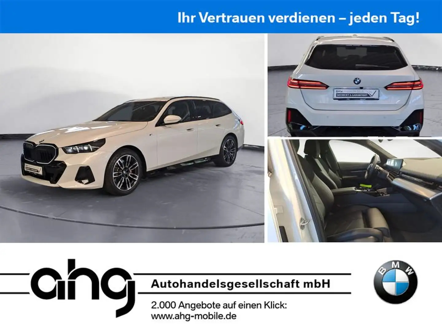 BMW 520 d Touring Navi Bluetooth PDC MP3 Schn. HeadUp Weiß - 1