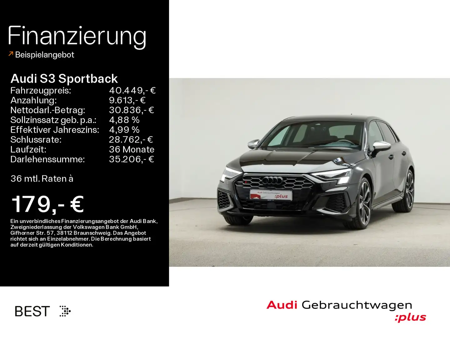 Audi S3 MATRIX*VIRTUAL*NAVI-PLUS*PDC*SHZ*19 Schwarz - 1