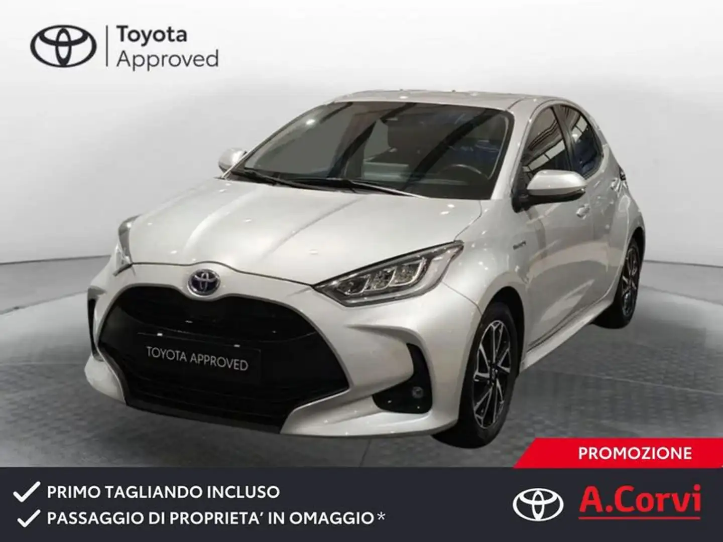 Toyota Yaris 1.5 Hybrid 5 porte Trend Silber - 1