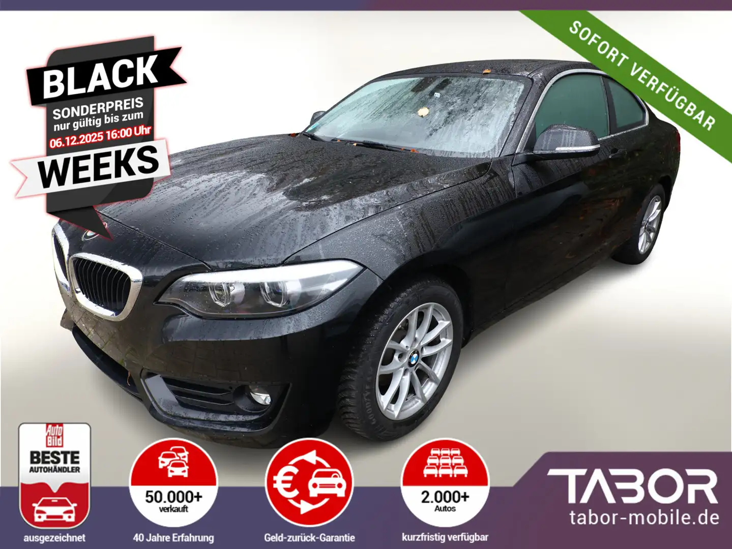 BMW 218 218i Advantage  LED Leder Schiebe SHZ Schwarz - 1