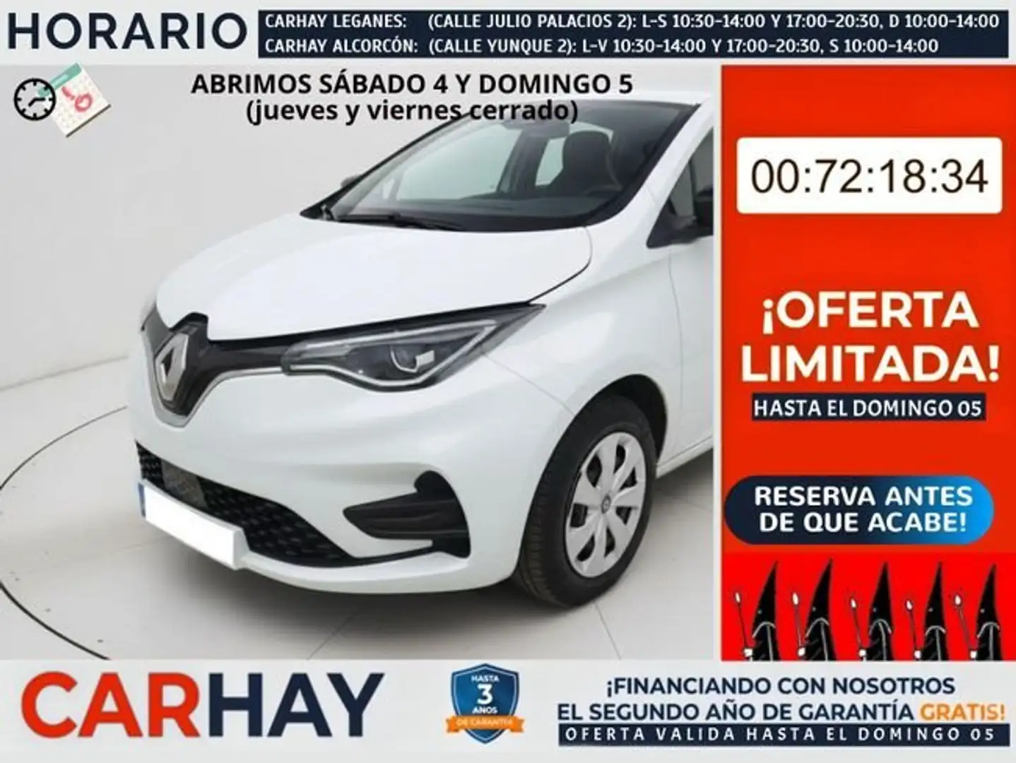 Renault ZOE Equilibre 50KW Blanco - 1