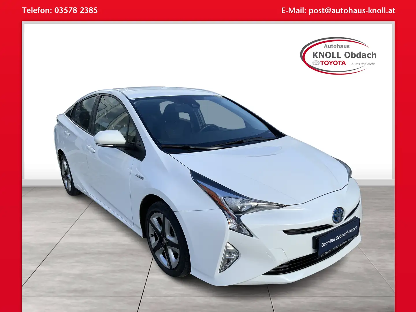 Toyota Prius 1,8 Hybrid Lounge Blanc - 1
