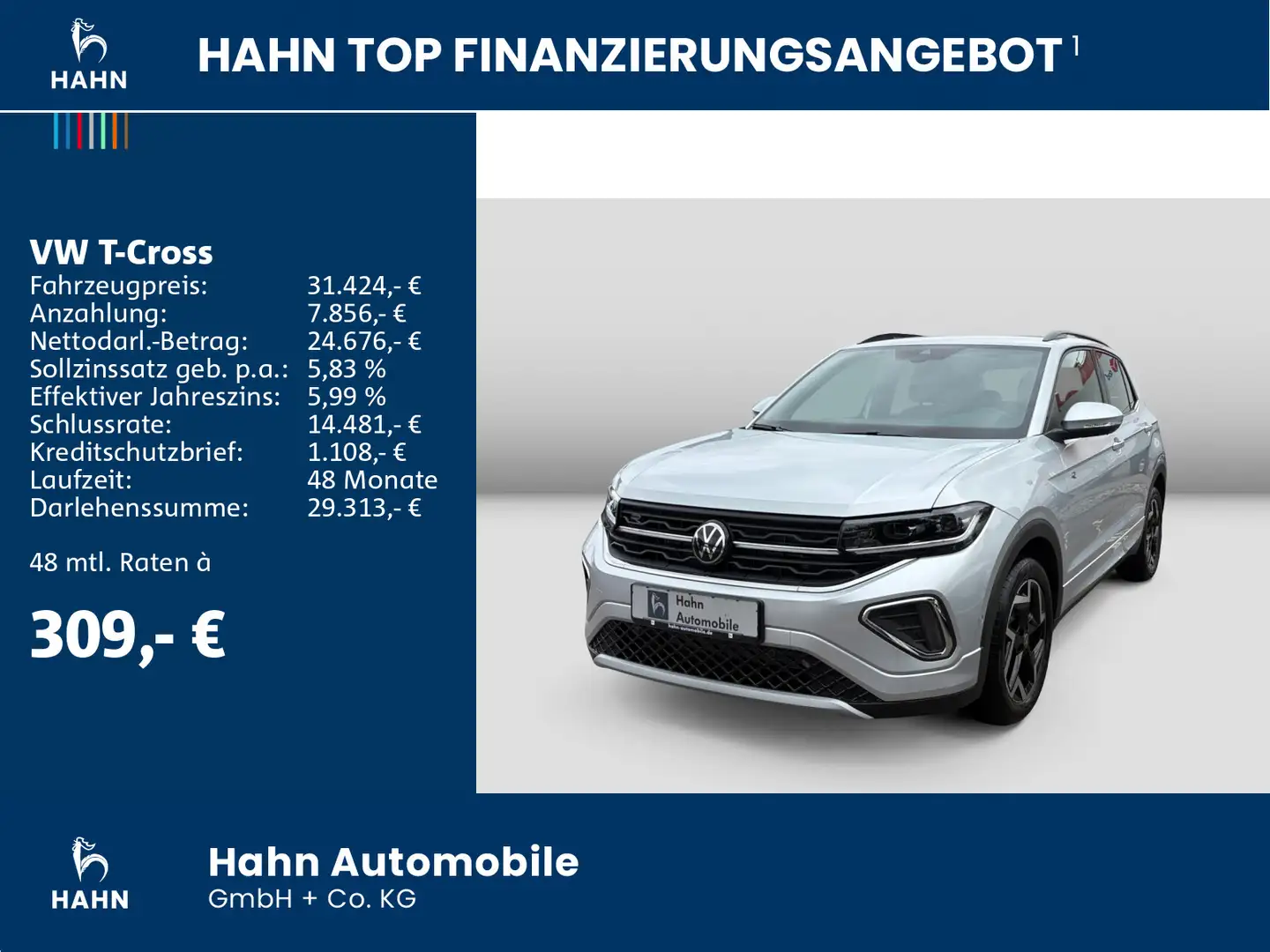 Volkswagen T-Cross R-Line 1.0 l TSI OPF 85 kW (116 Plateado - 2