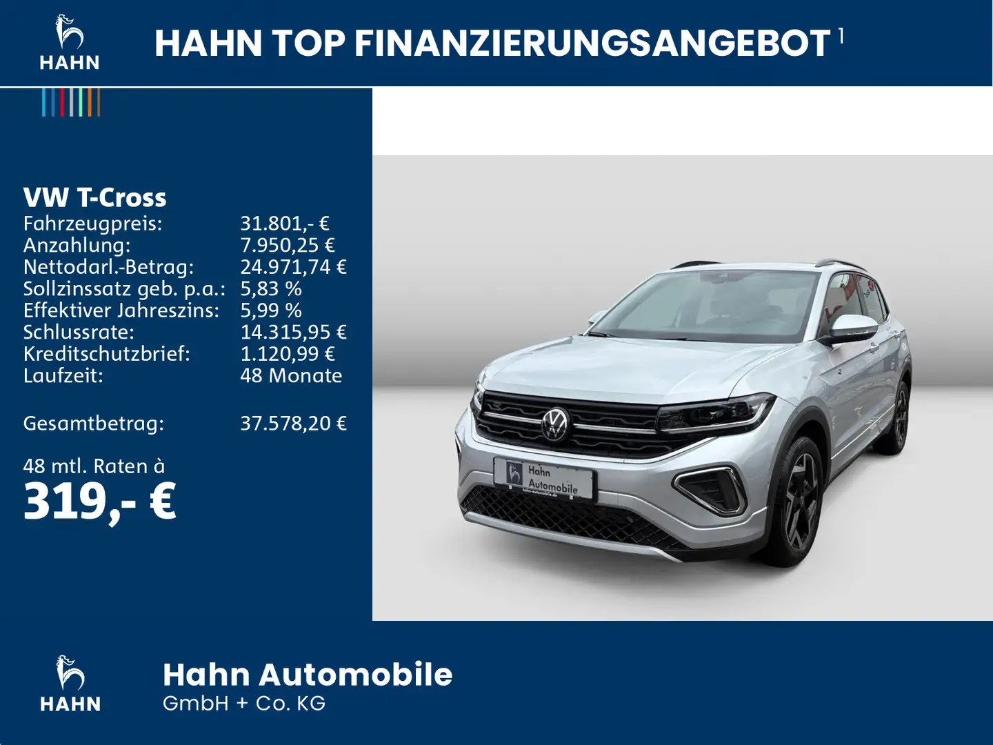 Volkswagen T-Cross R-Line 1.0 l TSI OPF 85 kW (116 Silber - 2