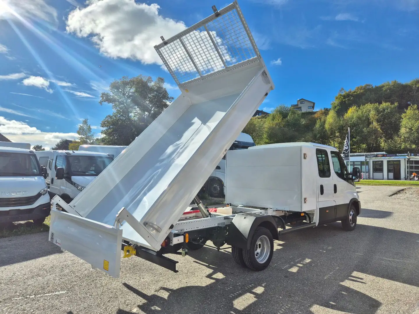 Iveco Daily 35C14H Kipper DOKA mit Box FACELI Weiß - 2