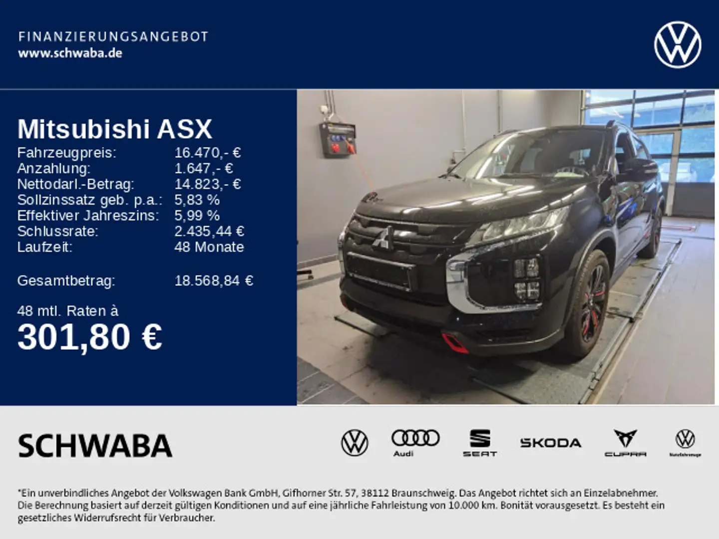 Mitsubishi ASX II 2.0 MIVEC Spirit+ 2WD *LED*NAVI*KAM*18''* Zwart - 1