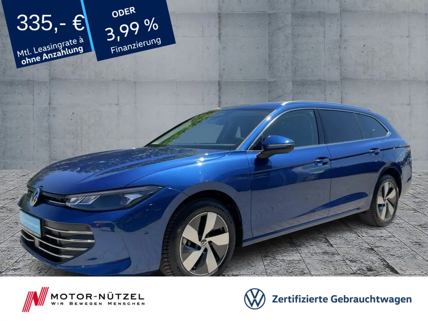 Volkswagen Passat Variant 1.5 eTSI DSG 5JG+NAVI+HuD+MASSAGE Blauw - 1
