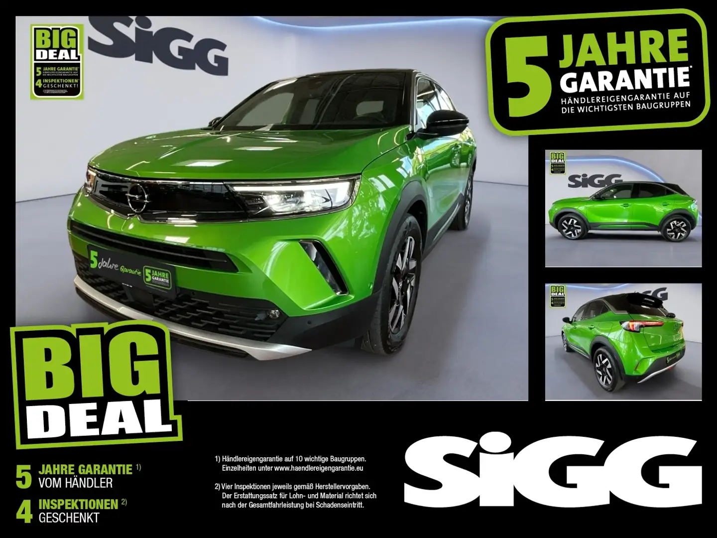 Opel Mokka 1.2 Turbo Ultimate Matrix Alcant. Kam. Navi Grün - 1