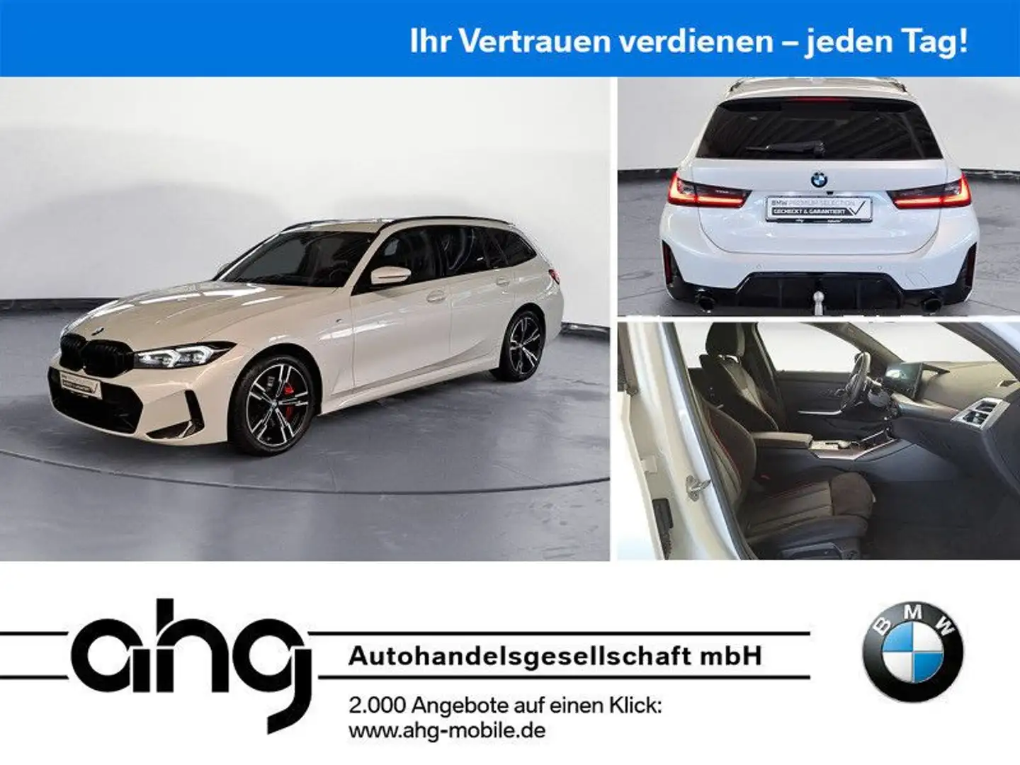 BMW 320 d Touring M Sport HeadUp | SHZ | AHK | Garant Weiß - 1