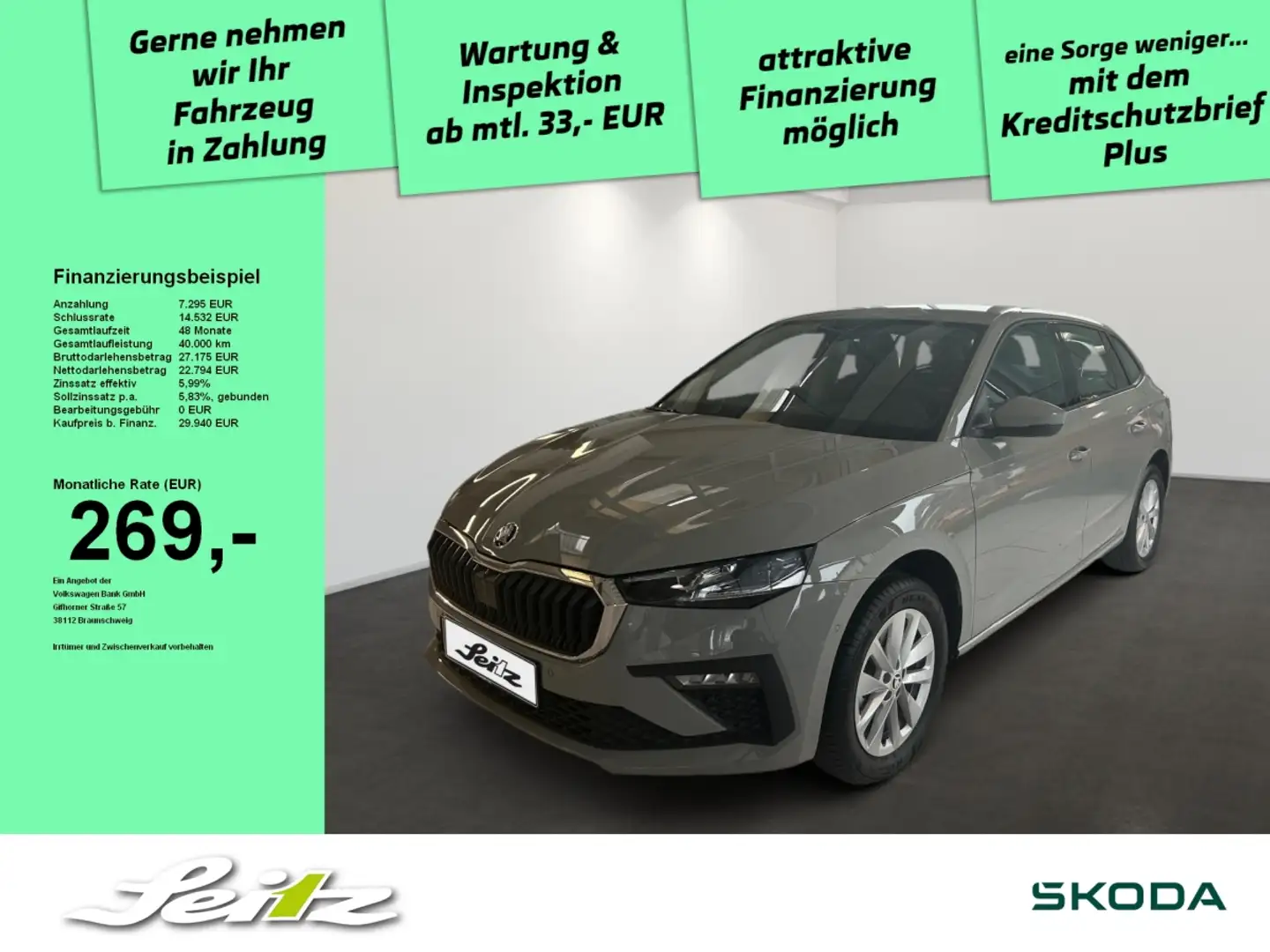 Skoda Scala 1.0 TSI Selection *NAVI*KAMERA*MATRIX* Grau - 1