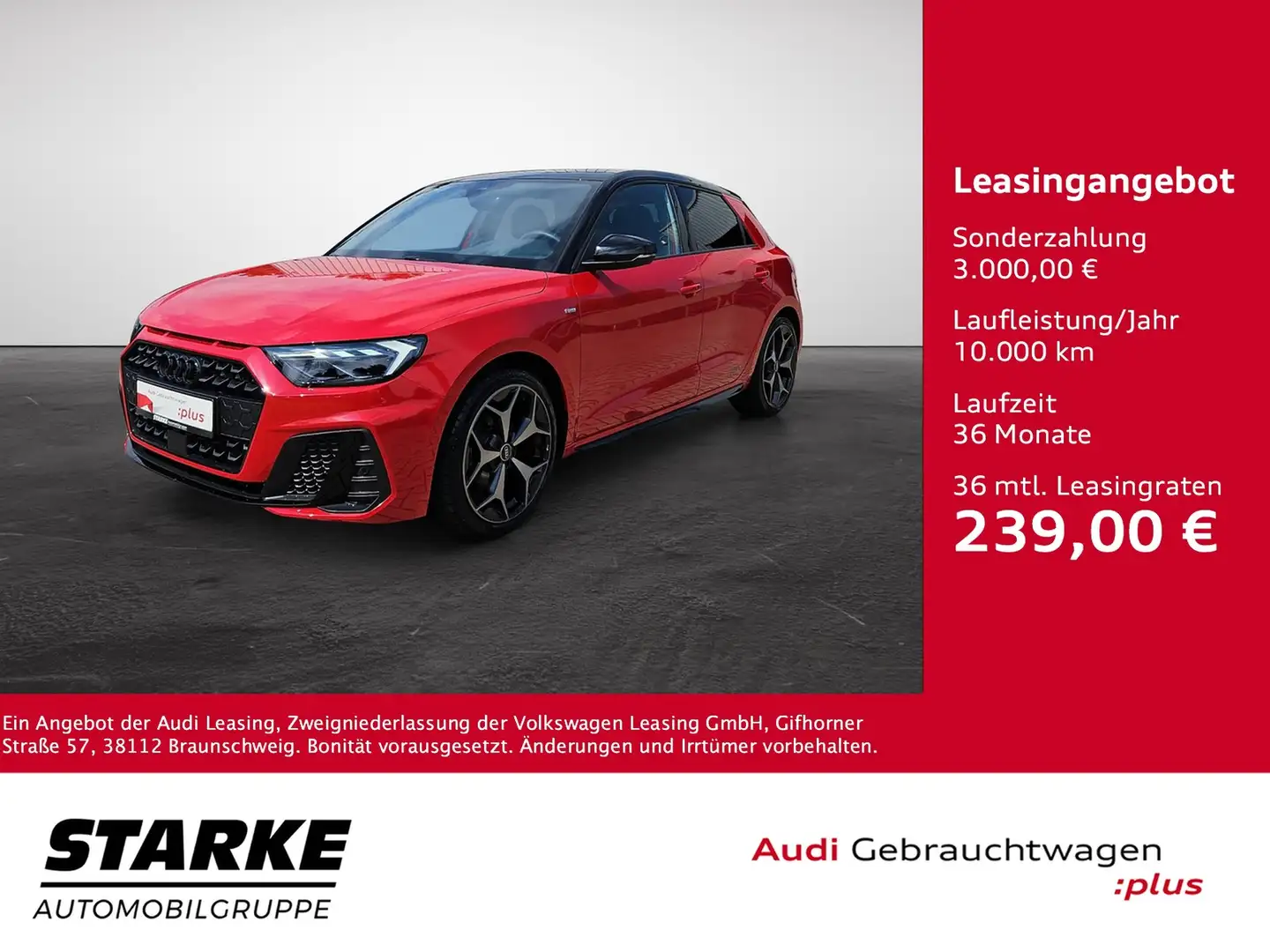 Audi A1 Sportback 30 TFSI S tronic S line NaviPlus LED ... Rot - 1