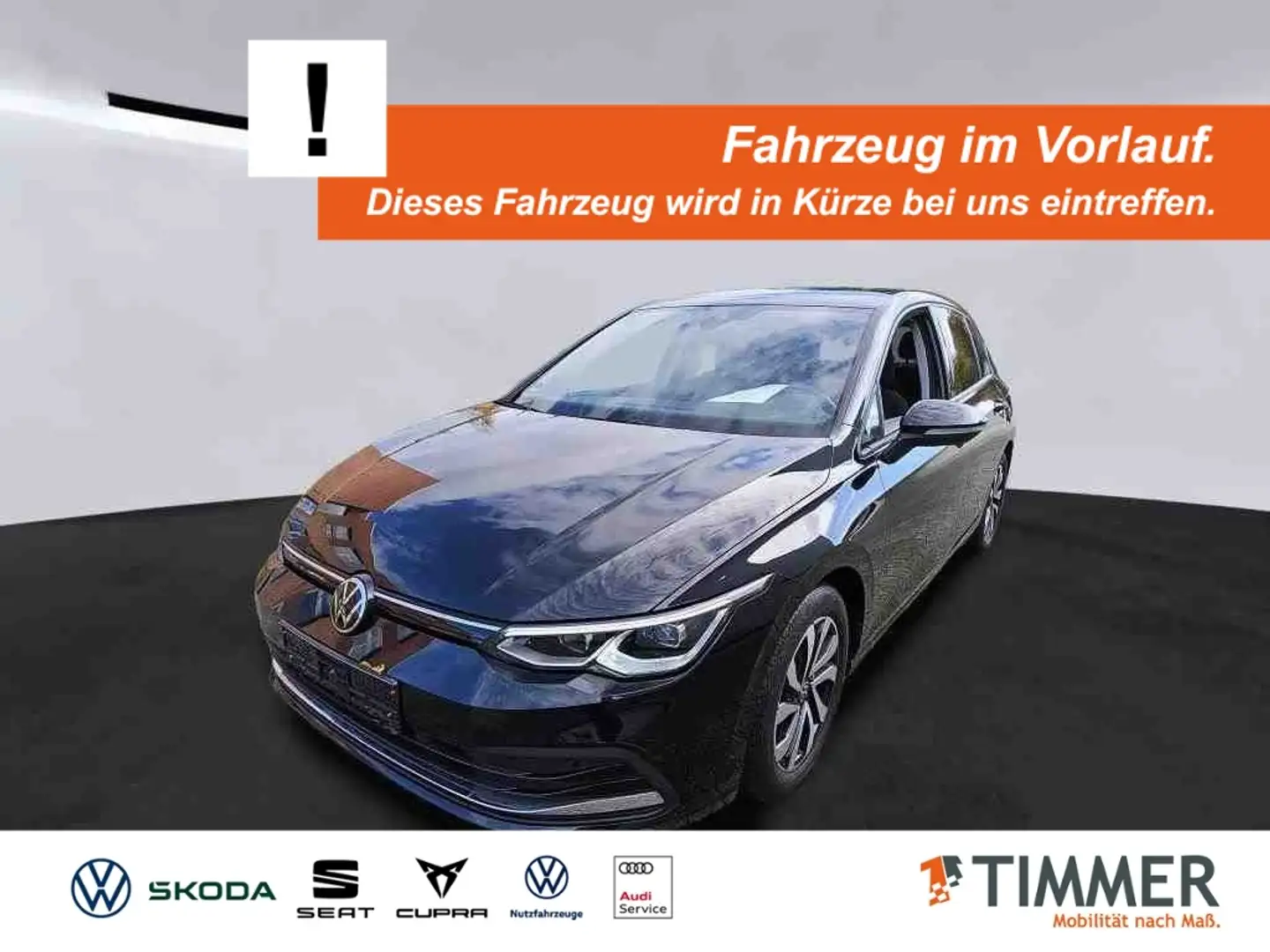 Volkswagen Golf VIII 1.5 TSI ACTIVE +LED +AHK +RKAM +ACC +NAVI +L Schwarz - 1