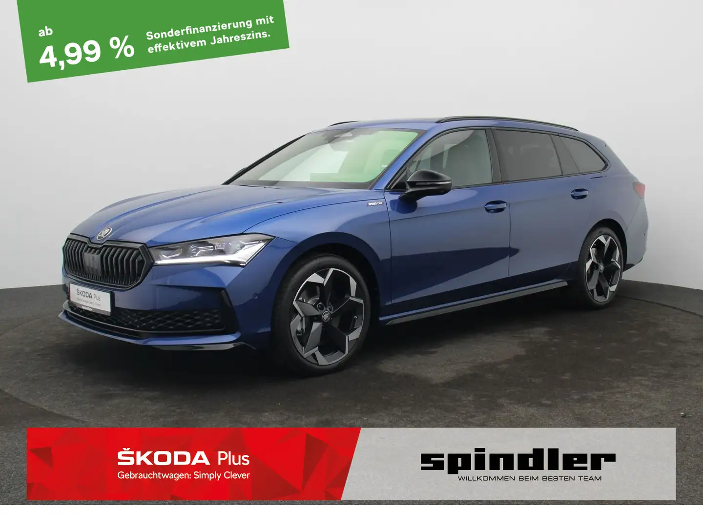 Skoda Superb Combi Sportline 2.0 TSI 4x4 DSG/Pano, ACC Bleu - 1