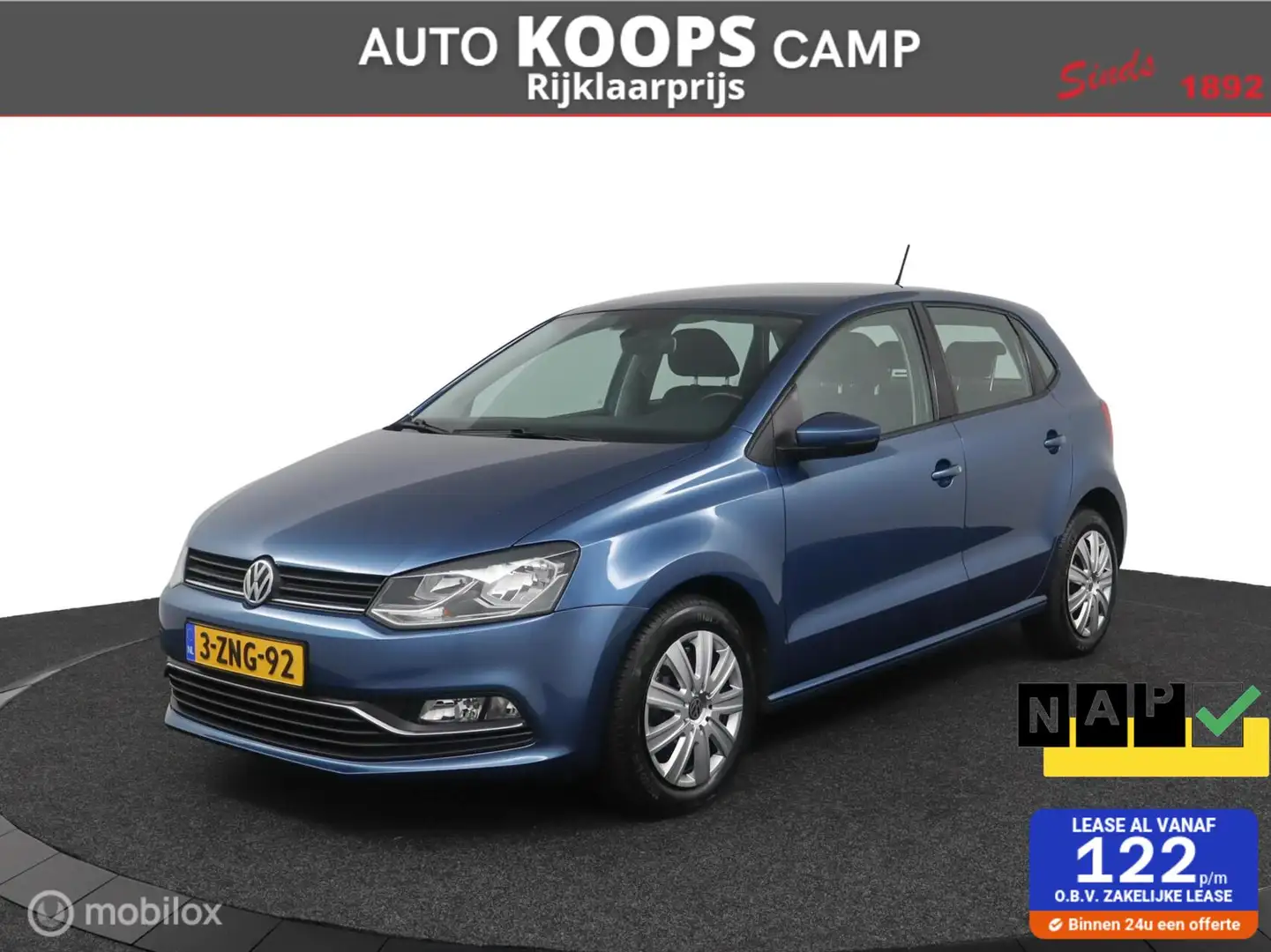 Volkswagen Polo 1.2 TSI 90Pk Comfortline | 1e Eigenaar | Clima | C Blauw - 1